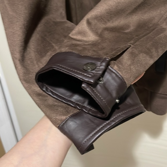 NWOT F COLLECTIONS Men’s Faux Suede Leather Bomber Jacket SZ XXL Made In Italy - Picture 7 of 15